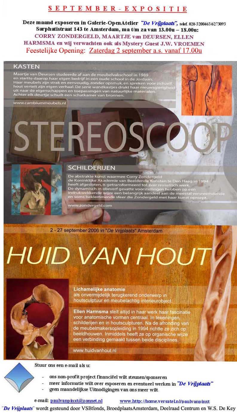 Expositie September 2006 Corry Zondergeld Maartje van Deursen Ellen Harmsma J.W. Vroemen
